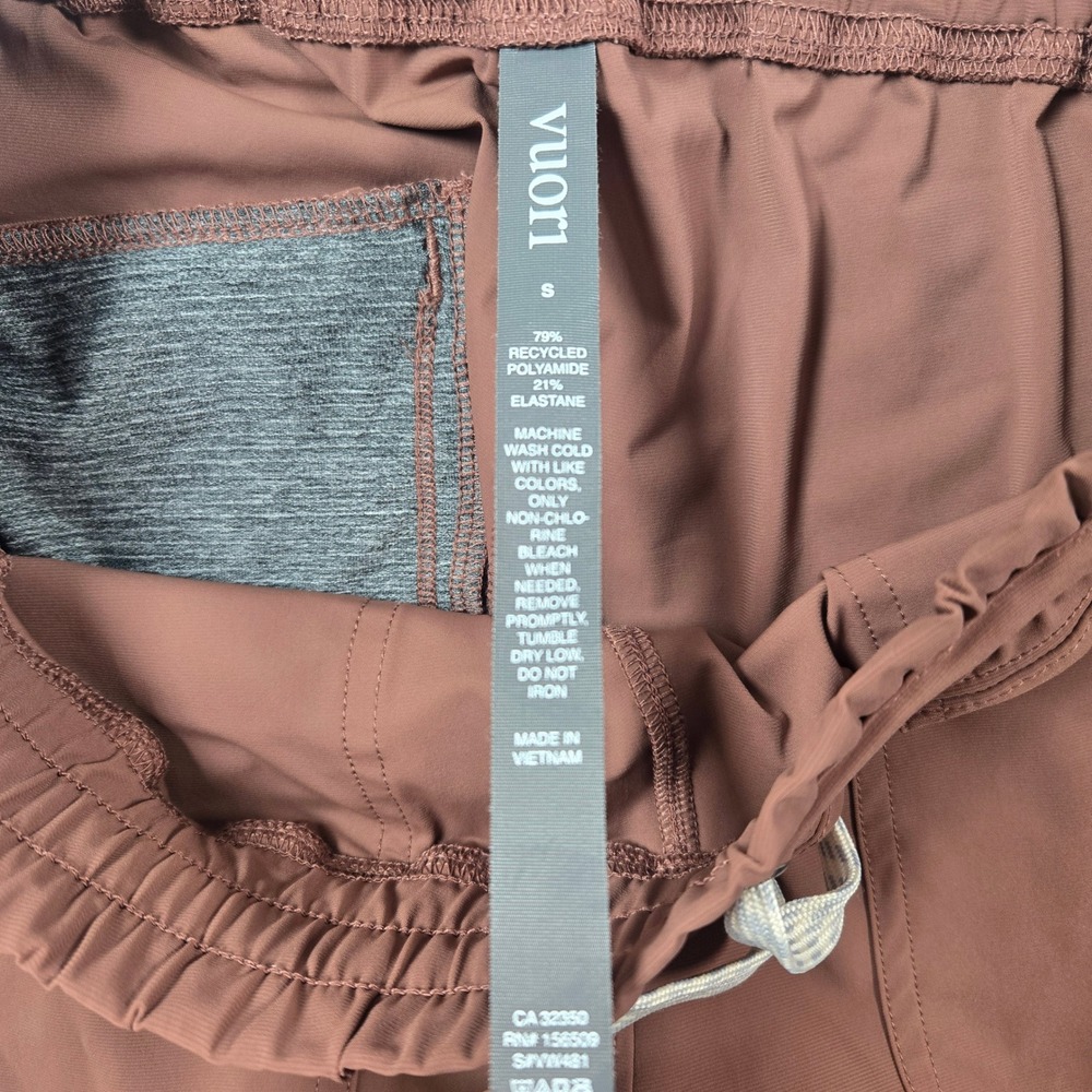 Vuori Miles Joggers Womens Small Brown VW481 Elastic Waist Hiking Active Pants - Picture 3 of 9